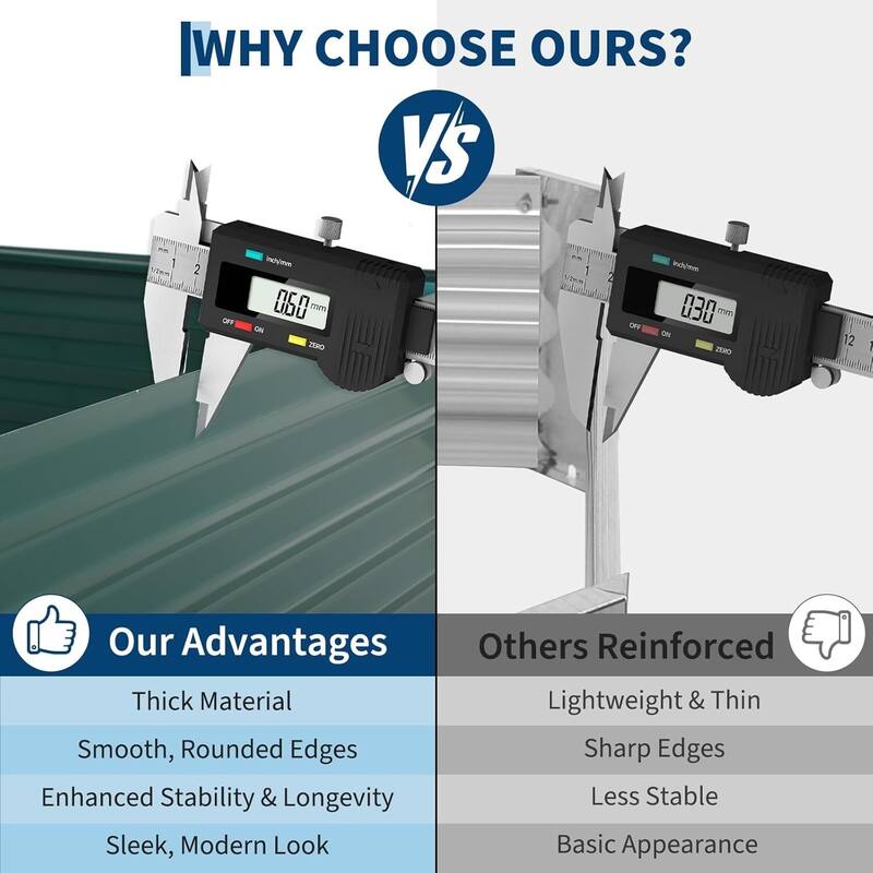 8x4x2 ft Galvanized Raised Garden Bed, Steel Planter Boxes with Zippered Cover Doors