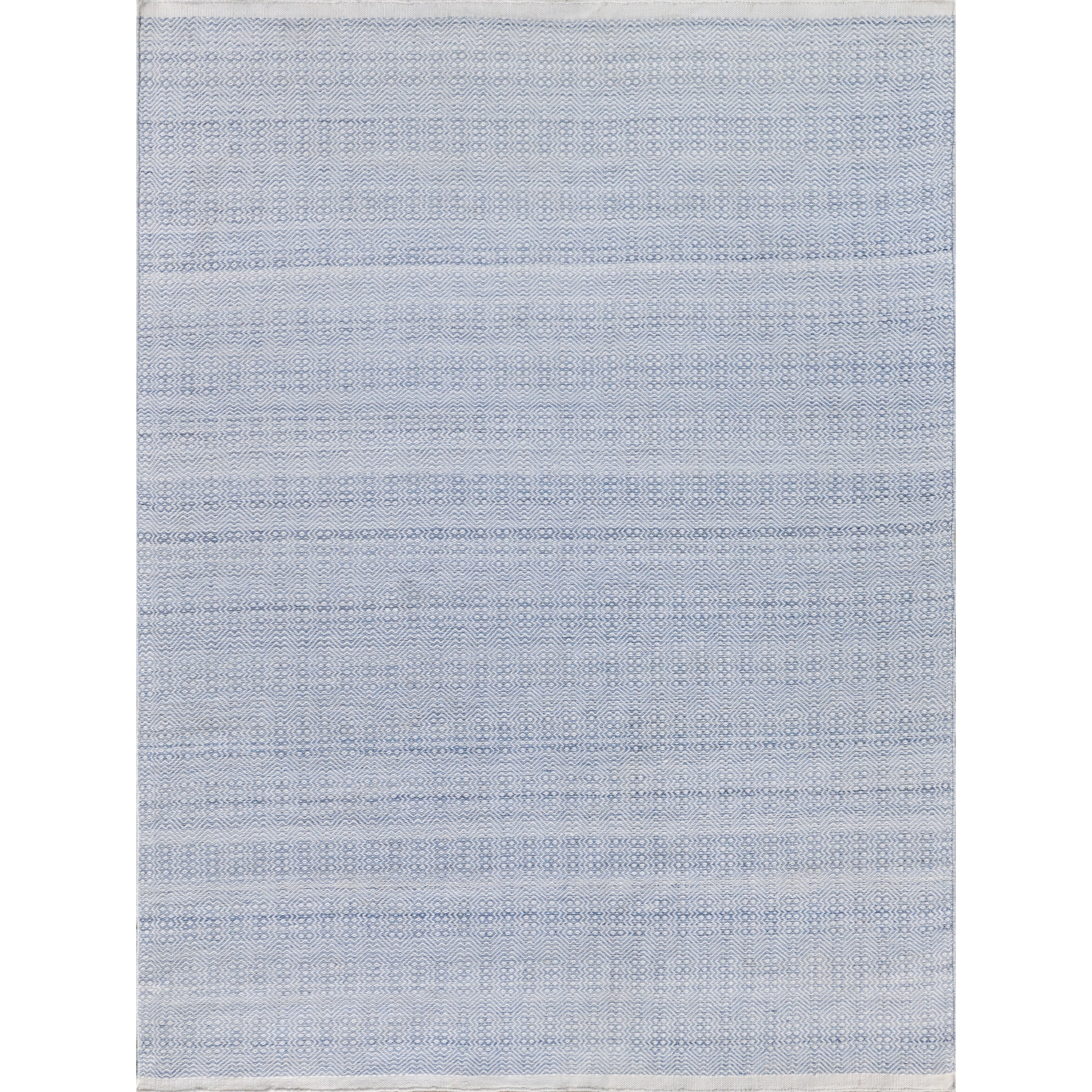 EXQUISITE RUGS Echo Indoor/Outdoor Flatweave PET yarn Light Blue Area Rug.