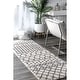 preview thumbnail 8 of 37, Nuloom Beige Geometric Moroccan Trellis Shag Rug 2'6" x 10' Runner - Beige - Rectangle