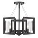 preview thumbnail 2 of 3, Marco Semi-flush Modern Black Chandelier