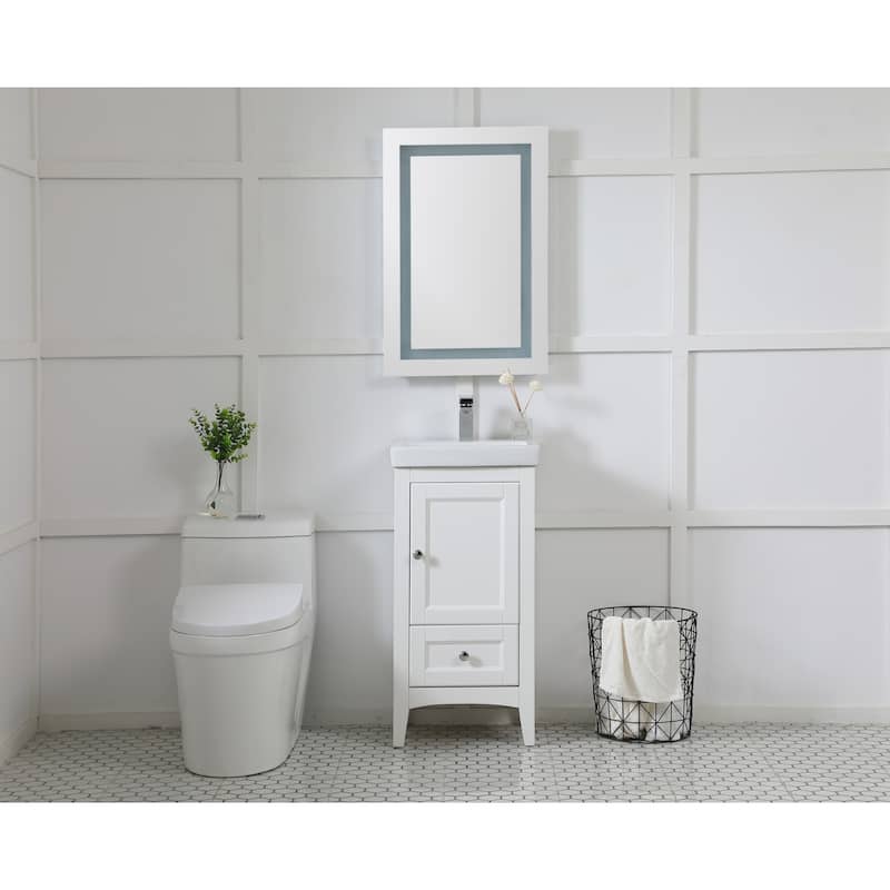 Elegant Lighting Helios 30" x 20" Rectangular Frameless Wall Mounted