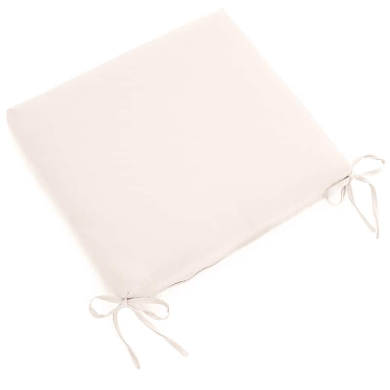 20-inch by 19-inch Twill Indoor Chair Cushion (Set of 1, 2, or 4) - 20 x 19 - Single - Natural