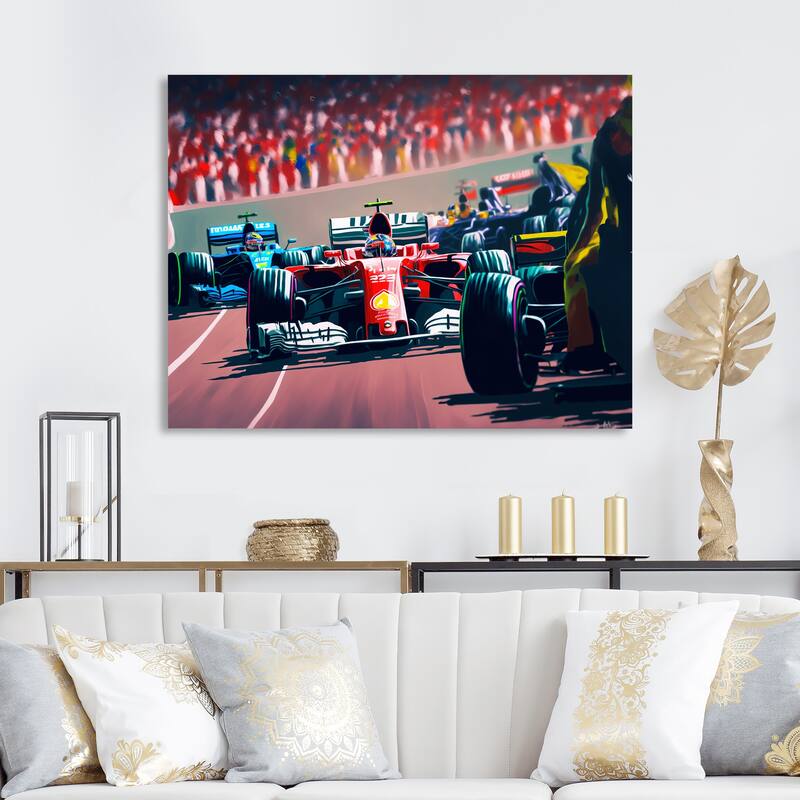 Designart 'Racing car in Monaco GP X' Cars Race Car Formula 1 Metal ...