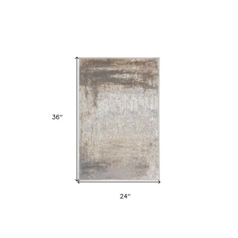Bubip Power Loomed Abstract Modern Non Skid Stain Resistant Low Pile Area Rug By HomeRoots