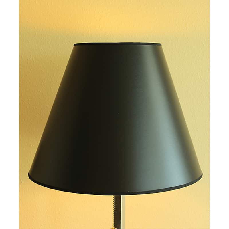 7x14x11 Bold Black with True Gold Lining Hard Back Empire Lampshade
