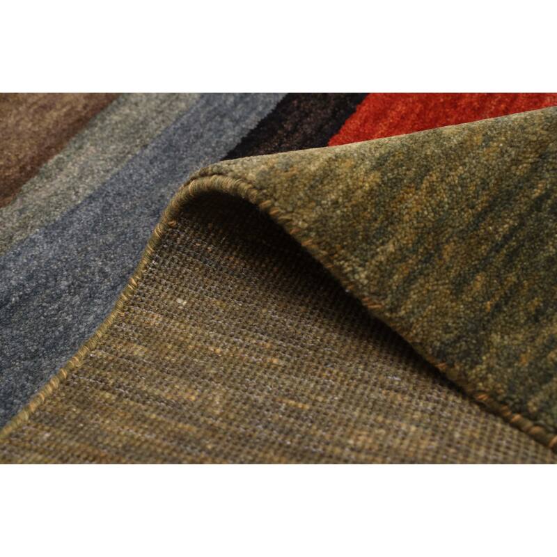 ECARPETGALLERY Hand-knotted Peshawar Ziegler Green Wool Rug - 5'0 x 6'11