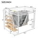 preview thumbnail 5 of 10, Full Size Metal Loft Bed with Wardrobe & Storage Shelves for Kids