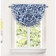 preview thumbnail 15 of 18, Porch & Den Ouzel Floral Watercolor Pattern Lined Window Valance 52" width x 18 " length(swag) - Navy