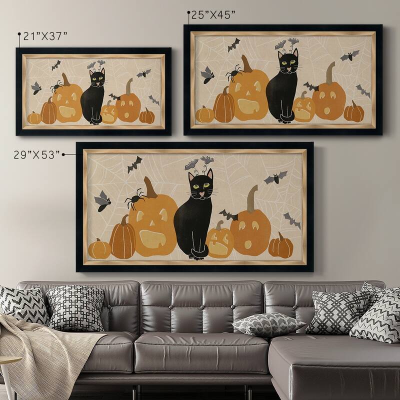 Pumpkin Patch Cats Collection D Premium Framed Canvas- Ready to Hang