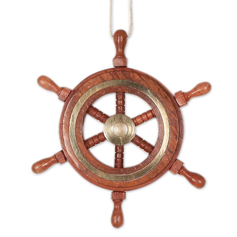 NOVICA Handmade Ahoy! Wood And Brass Ornaments (Set Of 3) - 0.5" D