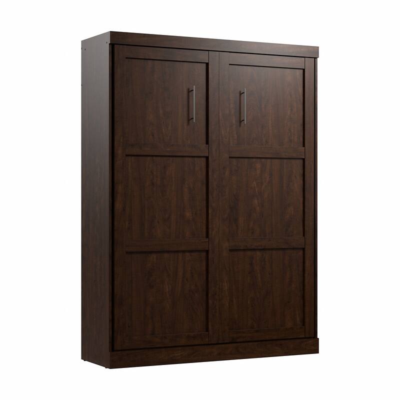 Pur 65W Queen Murphy Bed for Multipurpose Room by Bestar - Chocolate