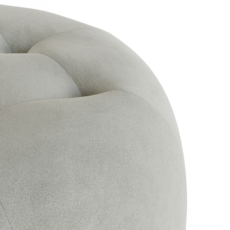 Bloomfield Round Performance Velvet Ottoman
