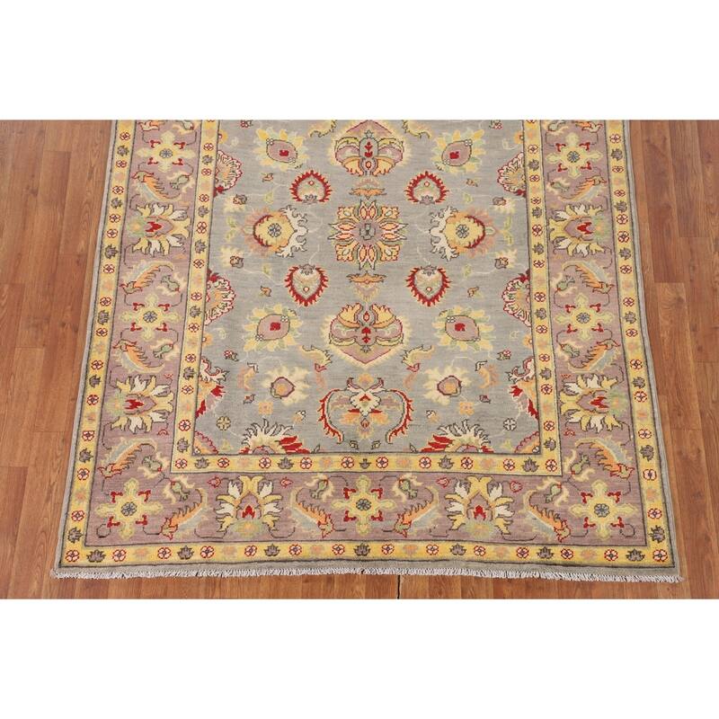 Kazak Oriental Area Rug Handmade Geometric Wool Carpet - 5'3" x 6'7"