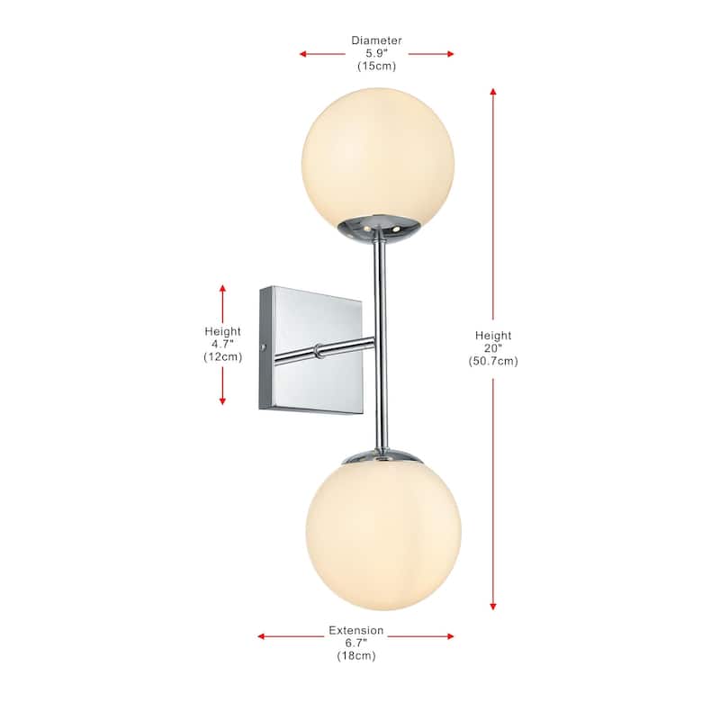 Elegant Lighting LD2358 Neri 2 Light 6" Wide Vanity Light