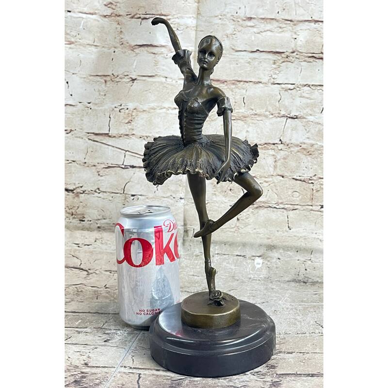 Ballerina Ballet Dancer Girl Bronze Statue Sculpture Trophy Figure 13 Inches X 7 Inches