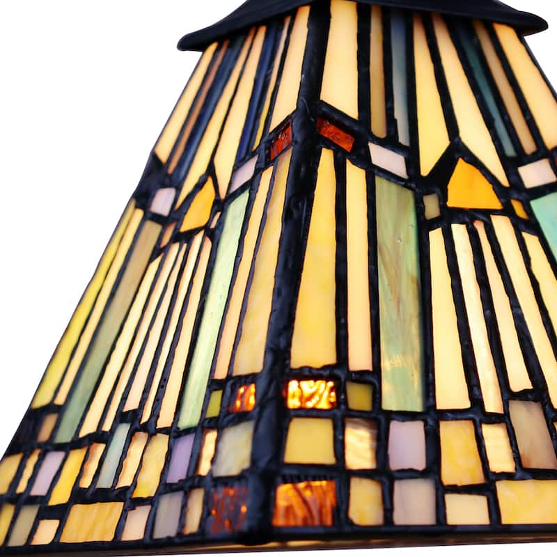 Tiffany-Style Mission Design 5-light Blackish Bronze Chandelier
