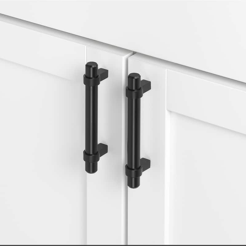 GlideRite 25-Pack 3-3/4-inch Center Solid Steel Euro Cabinet Pull