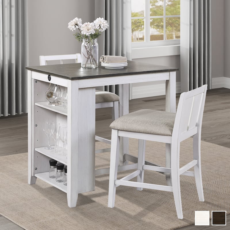 Hobson Counter Height 3-piece Dining Set