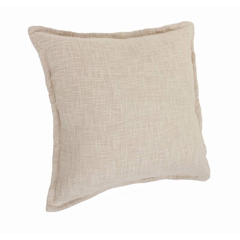 HomeRoots 20" X 20" Birch 100% Cotton Zippered Pillow