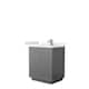 Option Dark Gray, Nickel Trim,White Cultured Marble Top