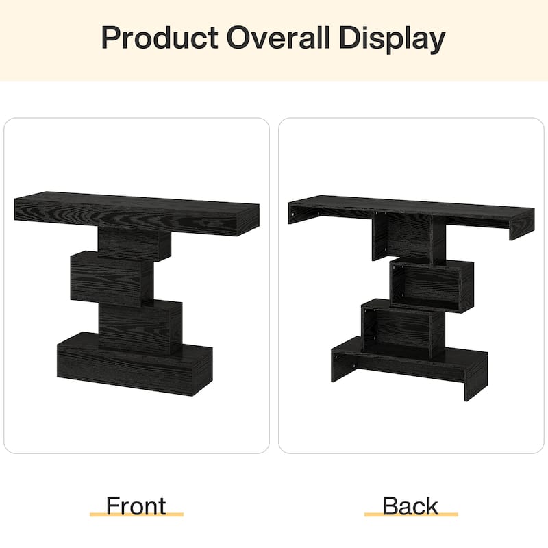 42.5 Inch Modern Narrow Console Sofa Table for Living Room - 11.8"D x 42.5"W x 31.5"H