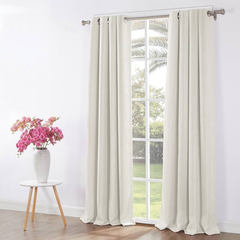 Liberty Jacquard 100% Blackout Curtains with Grommets, 2 Panels