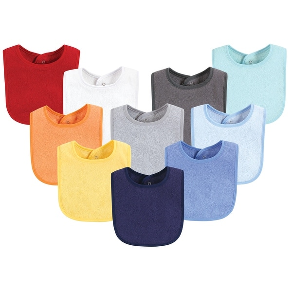 slide 1 of 1, Hudson Baby Drooler Bib with Waterproof Lining, Blue Red, One Size - Blue Red - One Size One Size - Blue Red