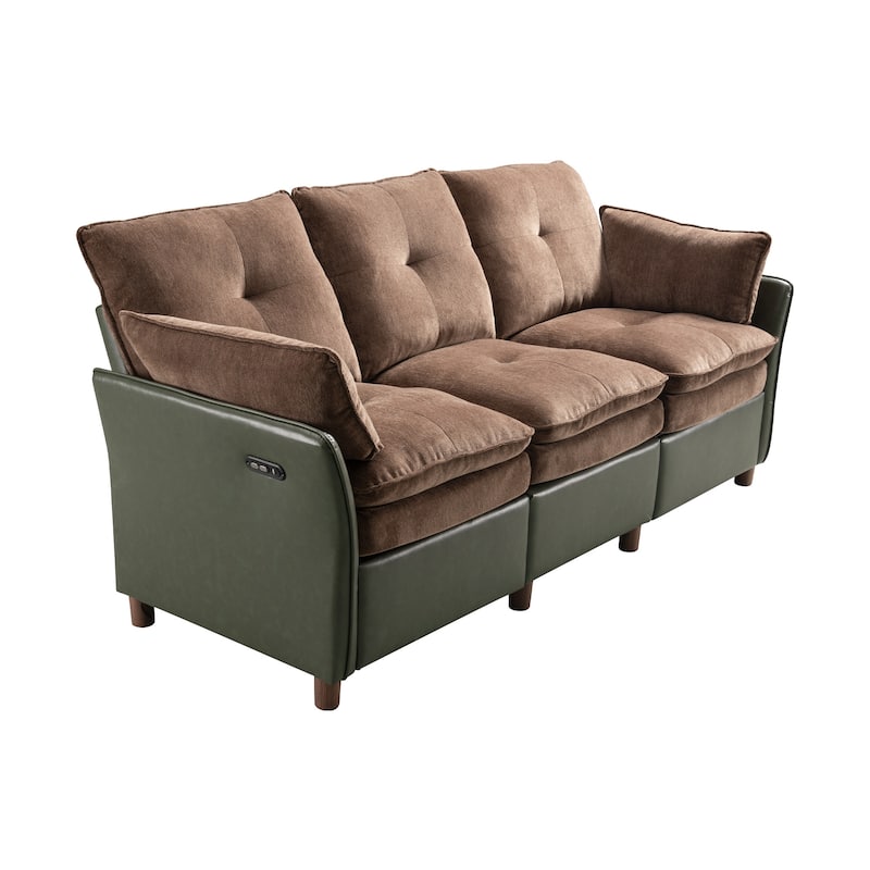 3 Seater Modern Soft Upholstered Power Reclining Sofa for Living Room