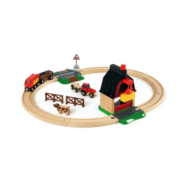 slide 2 of 3, Brio World Farm Railway Set