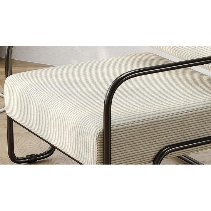 Modern Designed Corduroy Fabric Accent Chair with Thick Cushion