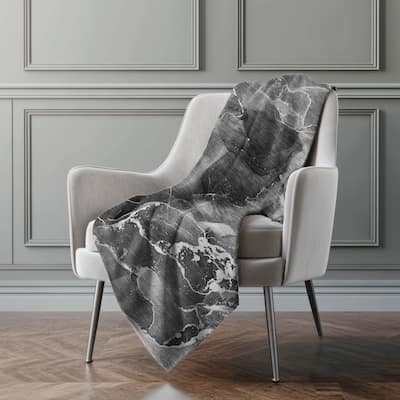 Premium Machine Washable Abstract Contemporary Sherpa Throw Blanket