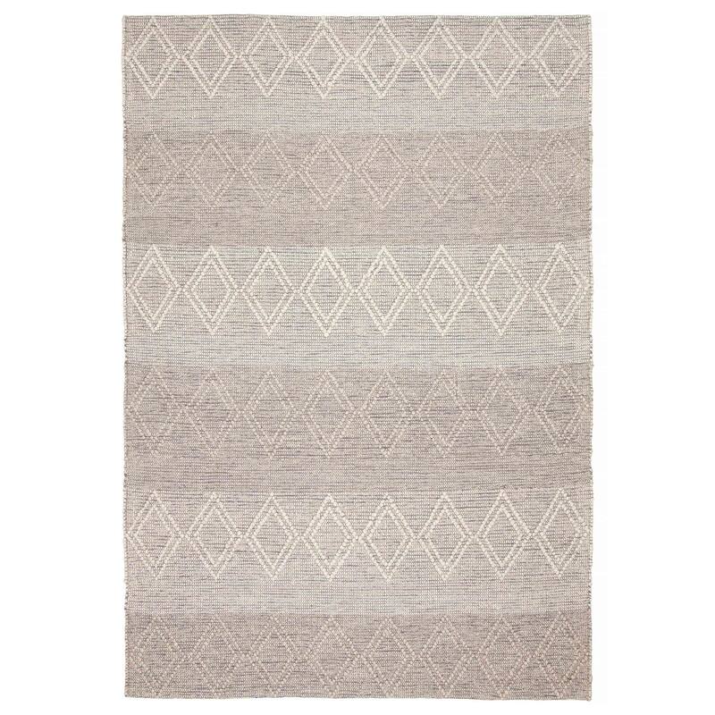 ECARPETGALLERY Braid weave Sienna Grey Wool Rug - 6'1 x 8'10 - Grey - 6'1 x 8'10