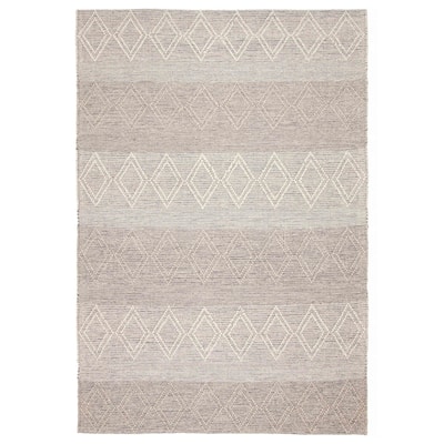 ECARPETGALLERY Braid weave Sienna Grey Wool Rug - 6'1 x 8'10