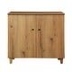 preview thumbnail 29 of 50, Buffet Cabinet with 3 Compartments for Dining Room, 32.4"H Sideboard 35.4 Inches - Oak Brown
