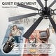 preview thumbnail 28 of 38, 52/65 Inch Ceiling Fan with Light, Modern Matte Black 8-Blade Fan, Reversible Wood Grain Blades, DC Motor, Remote Control