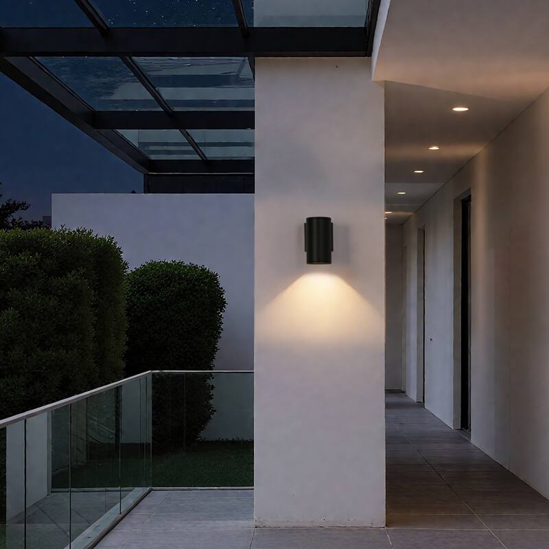 Modern Farmhouse Black 1-Light Round Wall Sconce for Residential and Commercial spaces - W 3.5" x D 6.2" x H 6.5"