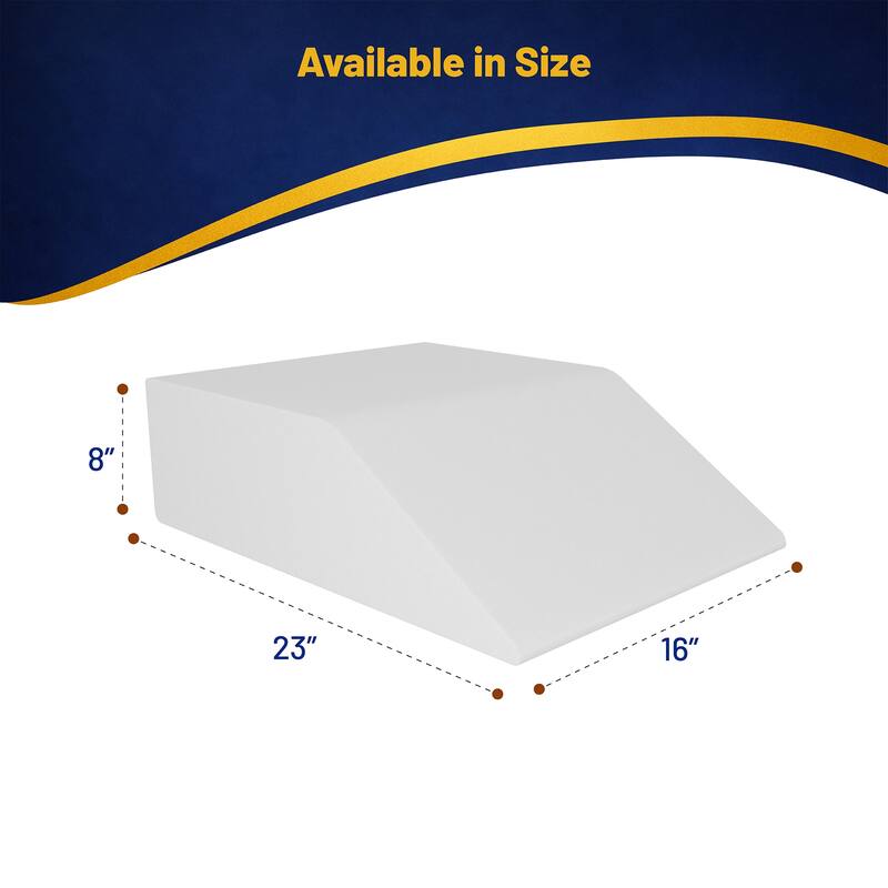 Leg Pillow-Full Foam Top, Leg Rest Elevating Foam Wedge- Improves Blood Circulation, Relieves and Recovers Injury. - Off White