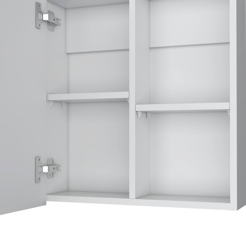 Medicine Cabinet with Mirror and 4 Shelves Wall Mounted Bathroom Storage