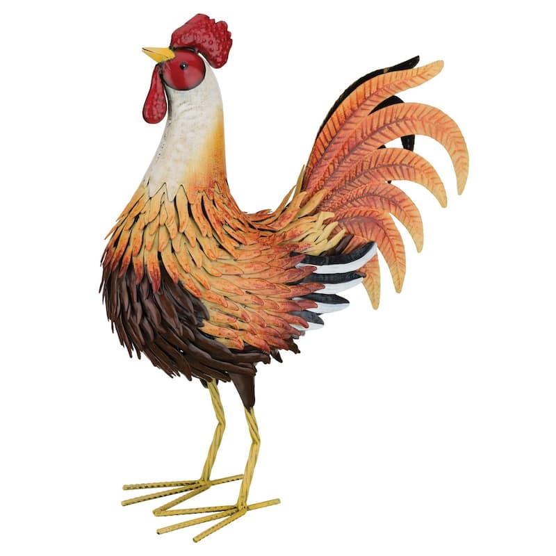 Sunburst Rooster Decor MED - 15.25"x6.75"x19.75"