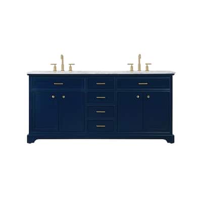 Elegant Lighting VF15072D Americana 72" Free Standing Double Basin