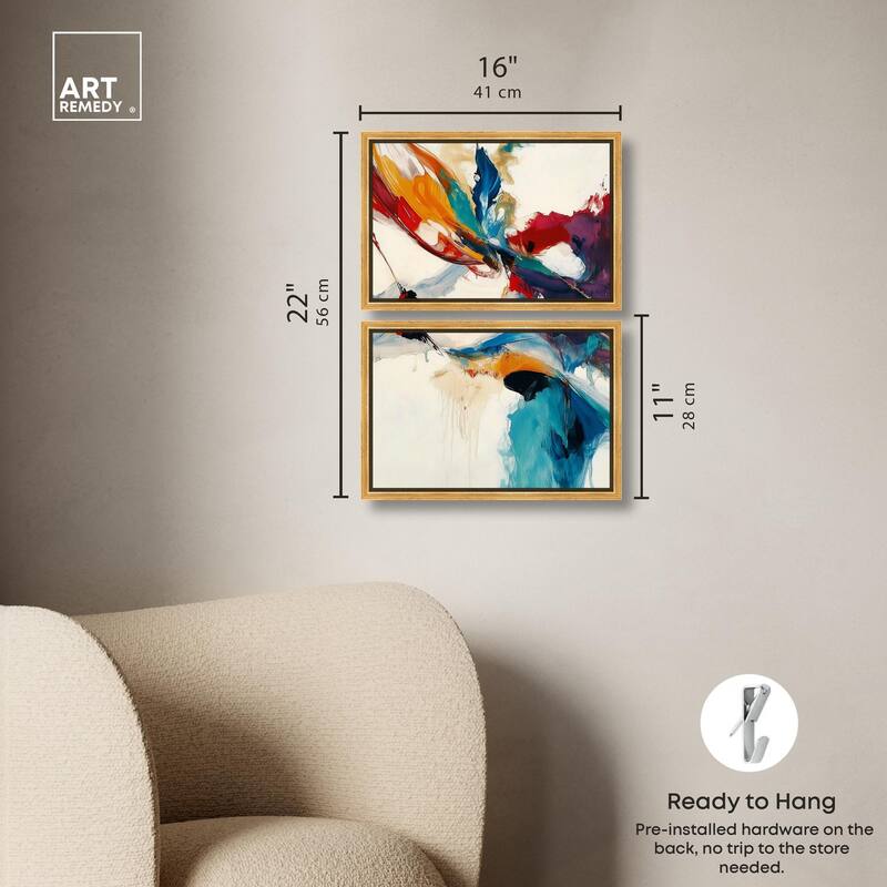 Vibrant Palette III Canvas Set of 2 by Art Remedy