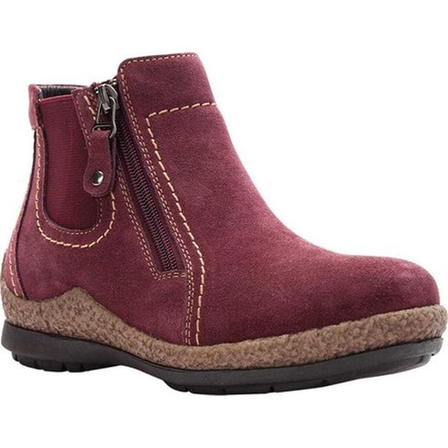 dark red chelsea boots