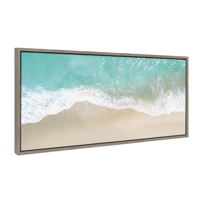 Kate and Laurel Sylvie Ocean Frame Canvas by The Creative Bunch Studio