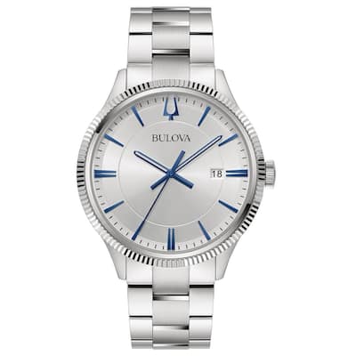 Bulova Men's Stainless Steel Silver Dial Watch - 96B451 - 6 (36)