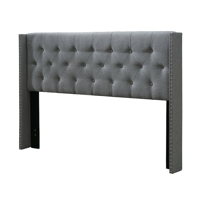 Bardy Upholstered Button-tufted Wingback Bed - Queen or King