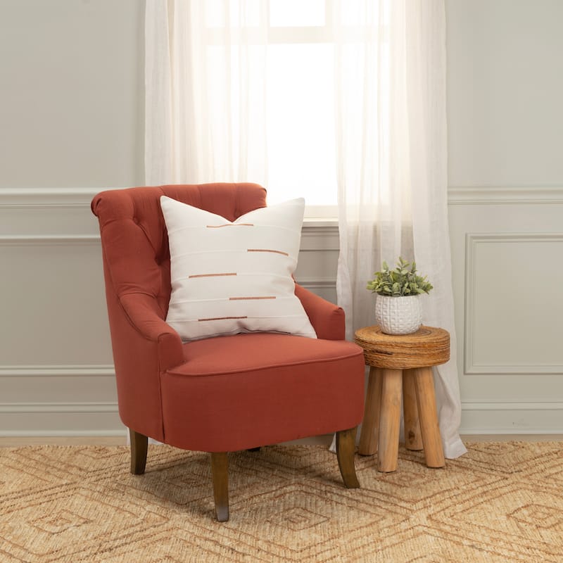 Rizzy Home Transitional Ivory Poly Filled Pillow - 20" x 20"