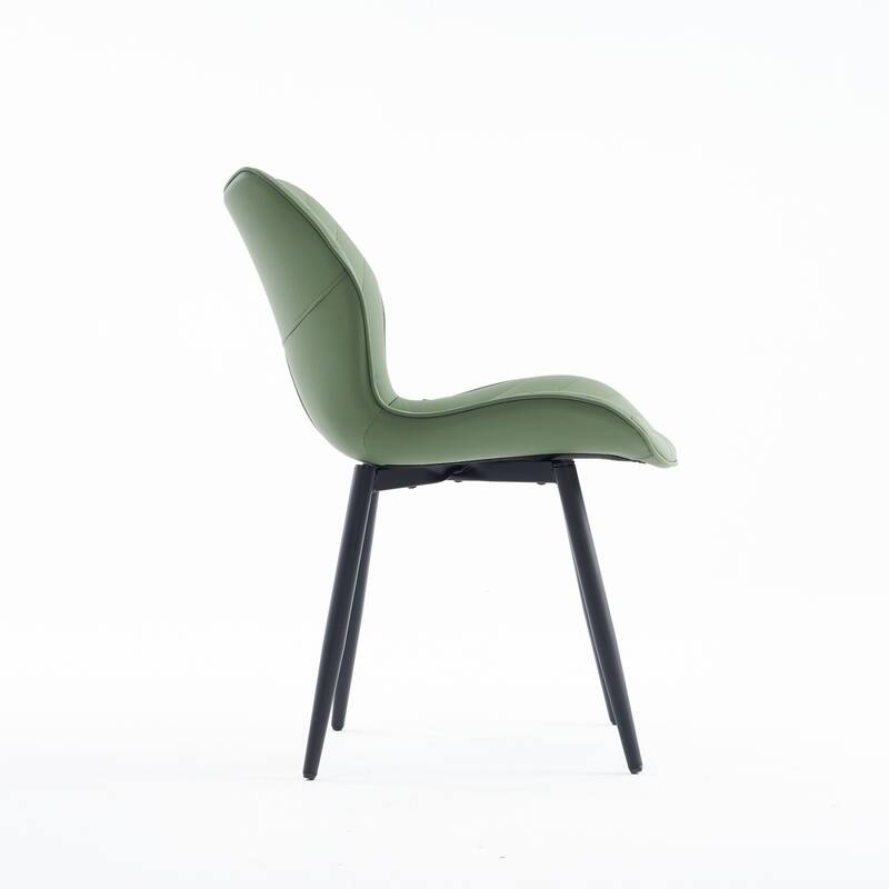 Upholstered Dining Chairs Set of 2, Faux Leather Kitchen Chairs