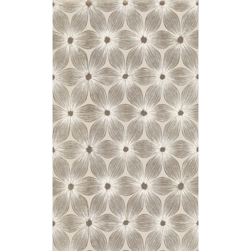 Sall, Everlasting Wallpaper, 21 in x 33 ft = 57.7 sq ft, Wallpaper Roll - Beige/Gold
