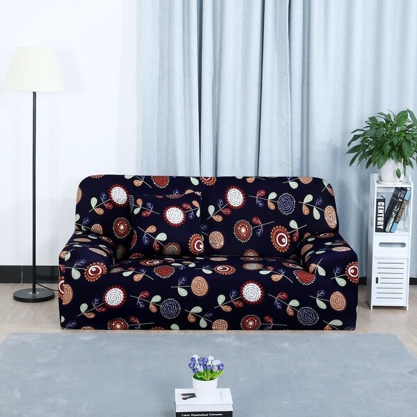 Shop Unique Bargains Sunflower Pattern LShaped Stretch Sofa Covers