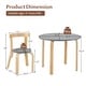preview thumbnail 14 of 28, Gymax 5-Piece Kids Wooden Curved Back Activity Table & Chair Set w/Toy